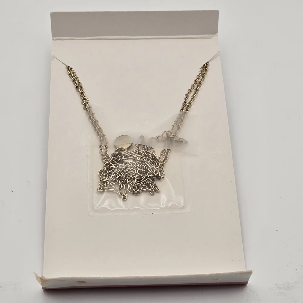 Bellissima 14K Gold Dipped Bellflower Multi Strand Pressed Flower Necklace